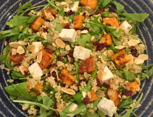 Sweet Potato, Quinoa & Feta Salad – a filling winter salad, ideal for meal prep