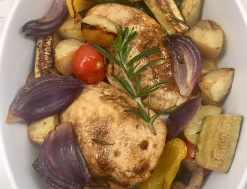 Balsamic Chicken & Roasted Veg – One Tray Oven Meal